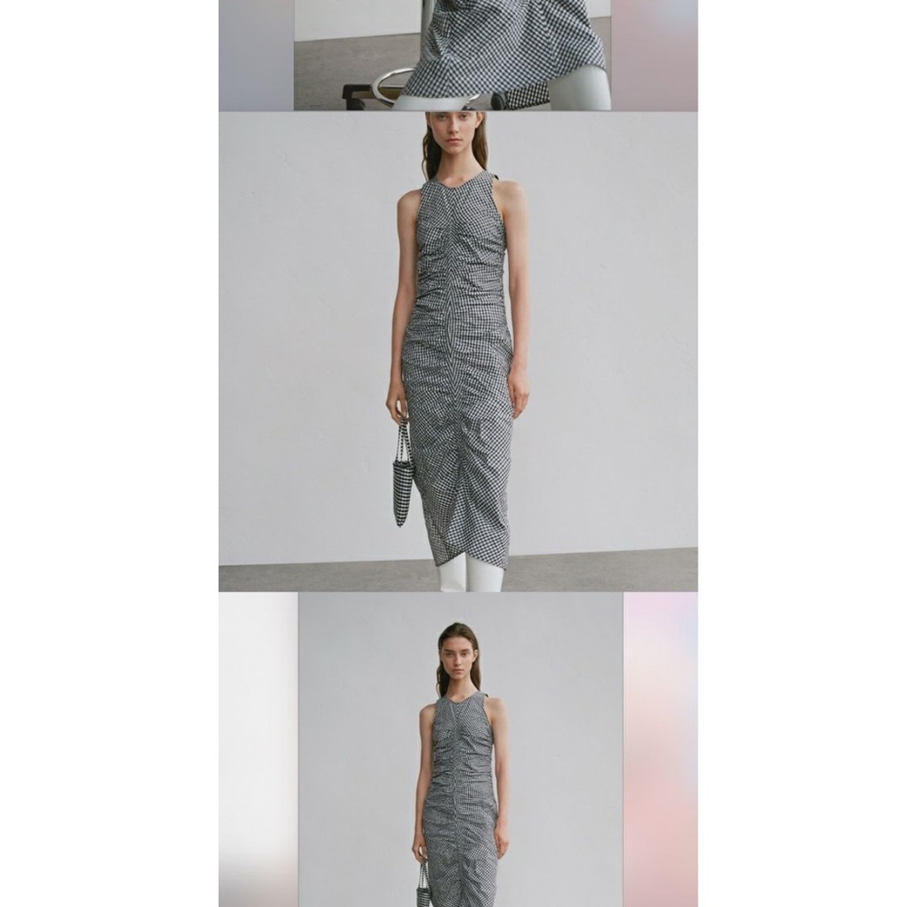 ZARA GINGHAM CORDUROY DRESS TRF
